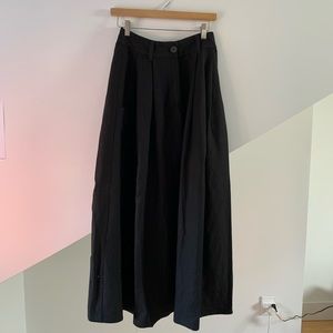 Mara Hoffman Black Linen Tulay Skirt
